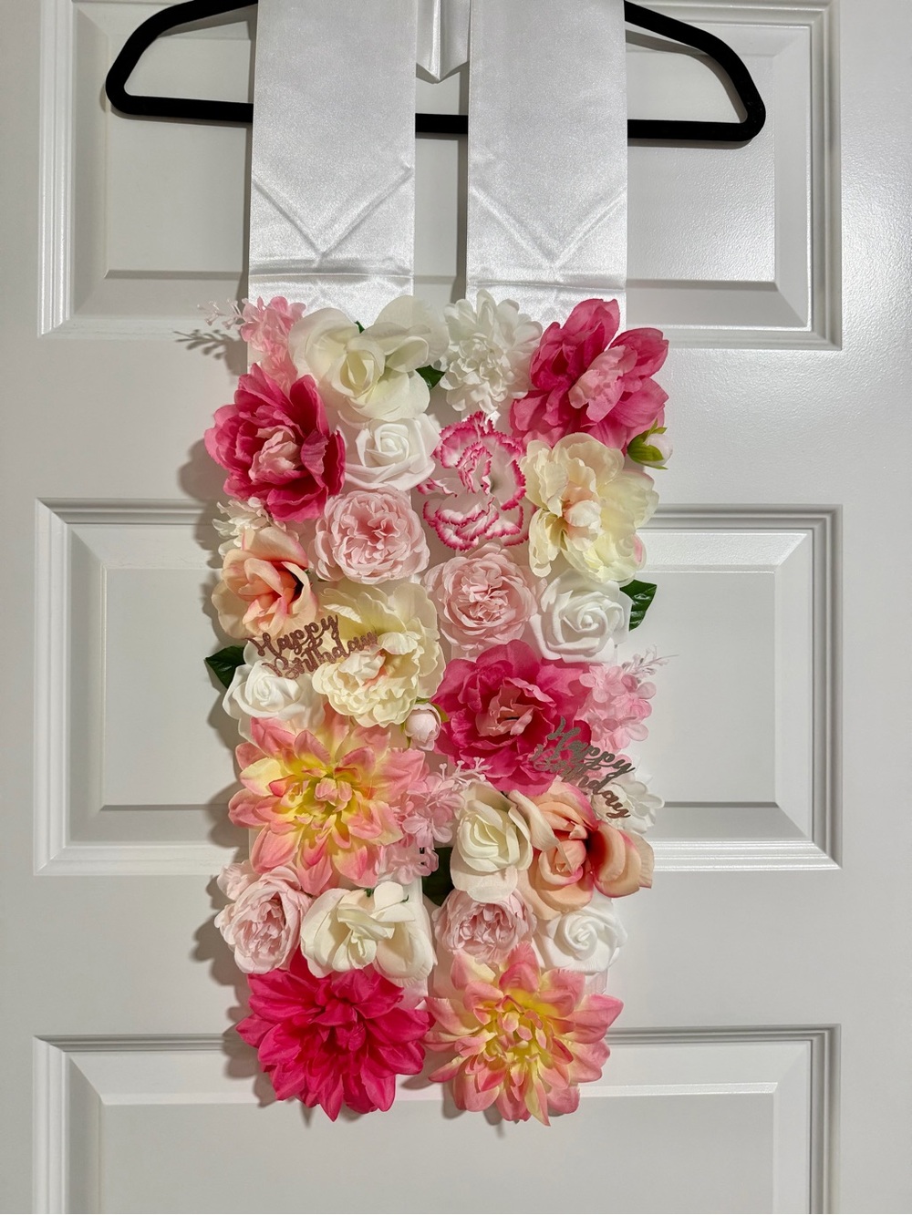 Happy Birthday floral sash/floral lei